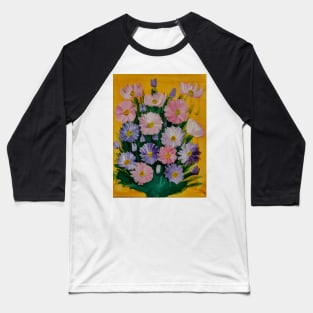 abstract style wildflowers in pastel colors Baseball T-Shirt